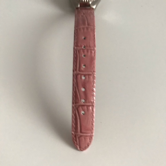 COPY - NWOT Anne Klein Women’s Faux Diamond Pink Genuine Leather Strap Watch Y2… - Picture 7 of 13
